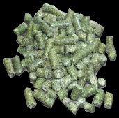 Picture of TOP OF THE ROCKIES alfalfa pellets produced by Manzanola Feeds are ideal as a part of their healthy diet to rabbits, guinea pigs and other small animals.